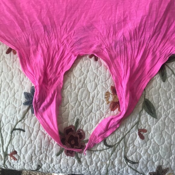 Victoria's Secret PINK L Front Tie Crop Tank Neon - Picture 12 of 13